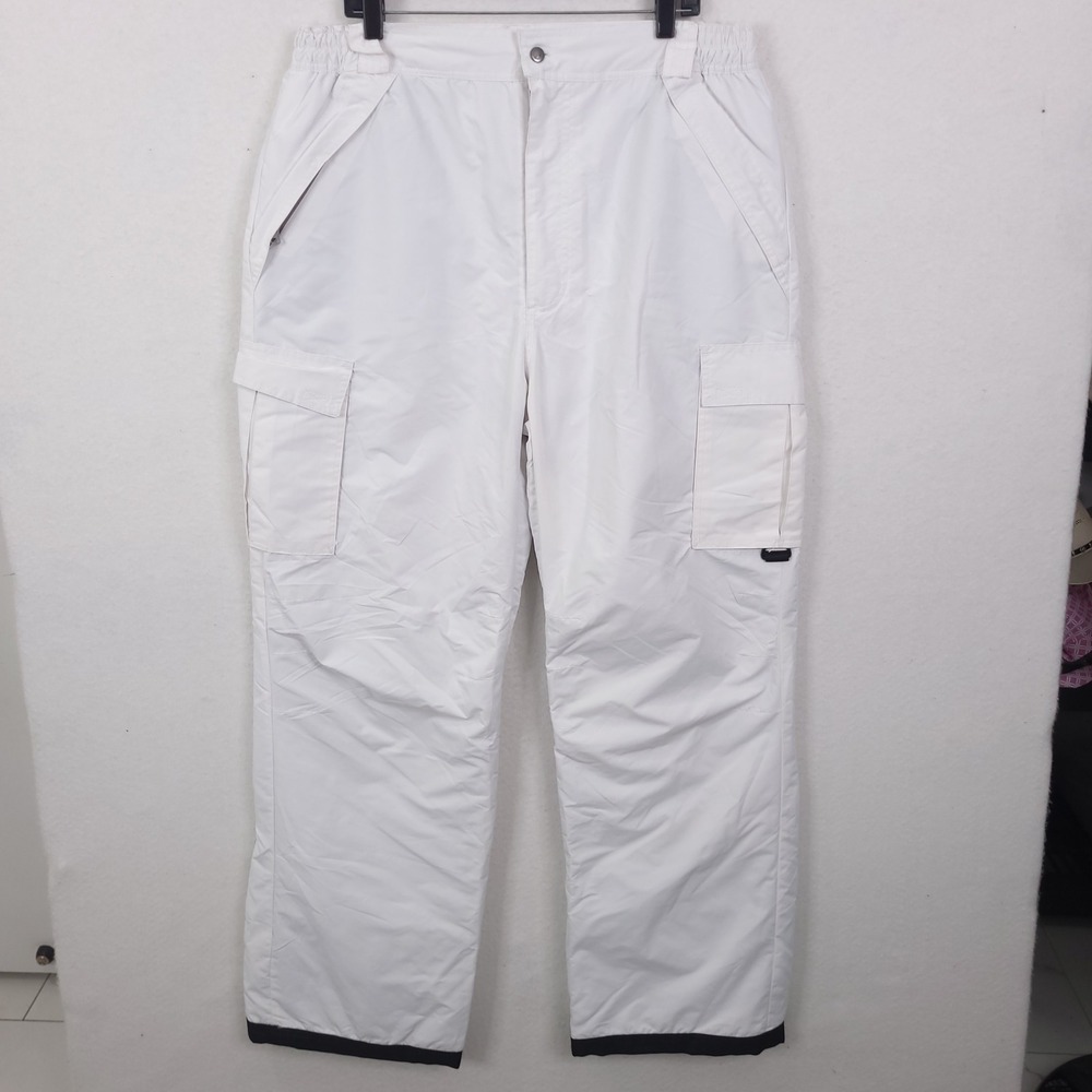 Iceburg Snow Pants Mens XL White Insulated Cargo Ski Snowboard Trousers